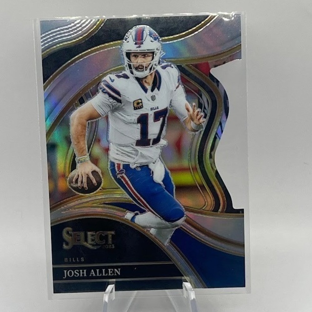 Josh Allen 2023 Panini Select Silver Prizm Die-Cut #252 Club Level Bills Card